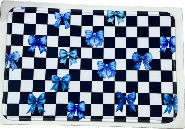 Penelope Wildberrey Micro Mat-Checkered Bows