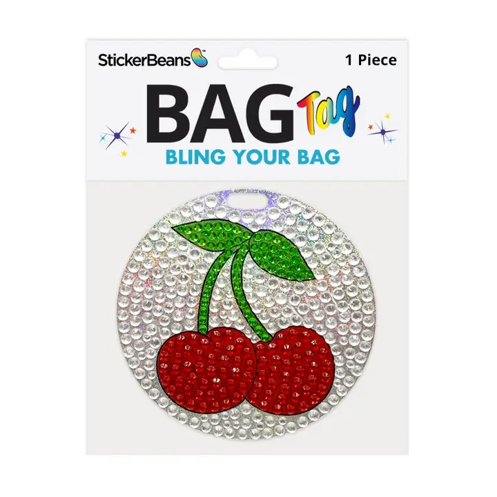 STICKERBEANS BAG TAG-CHERRIES