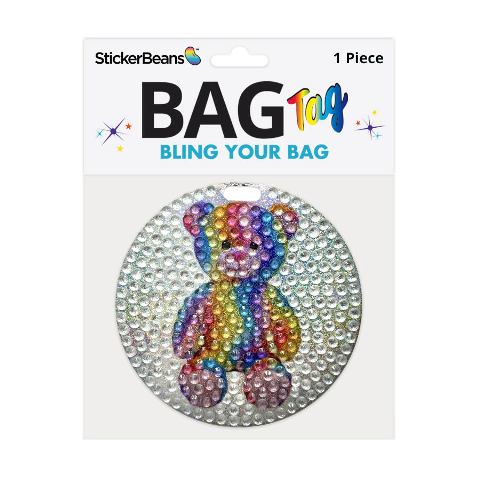 STICKERBEANS BAG TAG-PASTEL BEAR