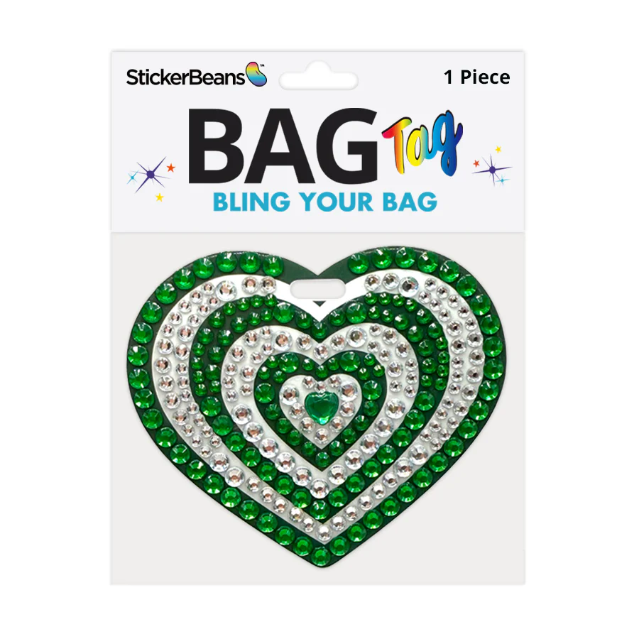 STICKERBEANS BAG TAG-SPIRIT GREEN