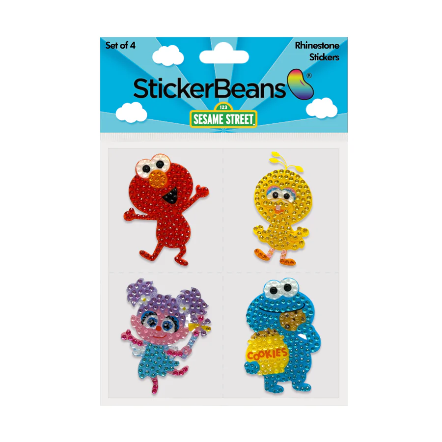 STICKERBEANS SET-SESAME STREET-ELMO & FRIENDS