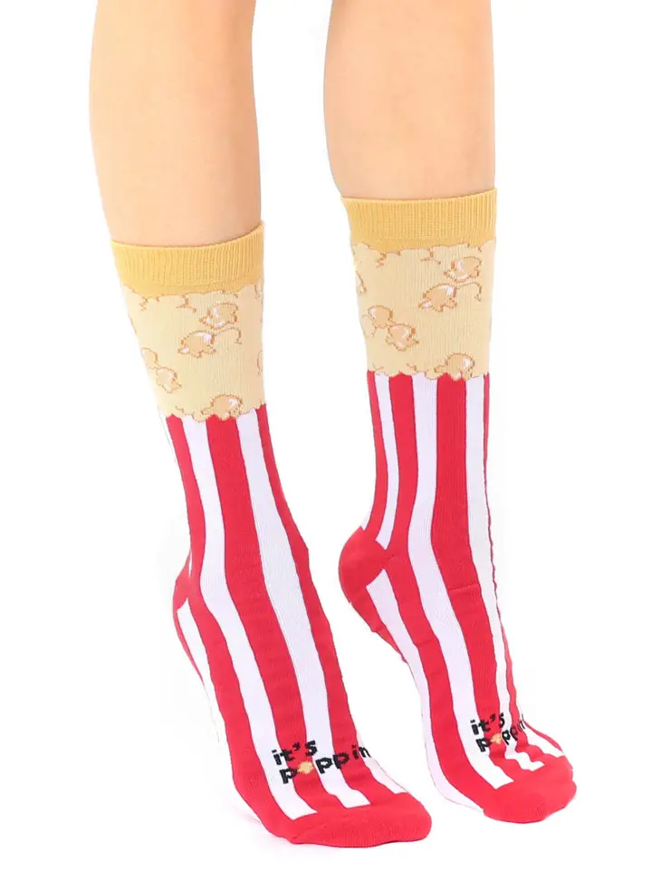 FUN ANKLE SOCKS-POPCORN 3D