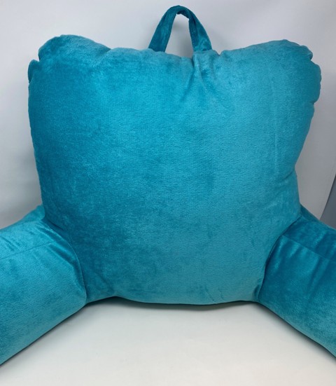 SOLID FUZZY LOUNGE PILLOW-AQUA