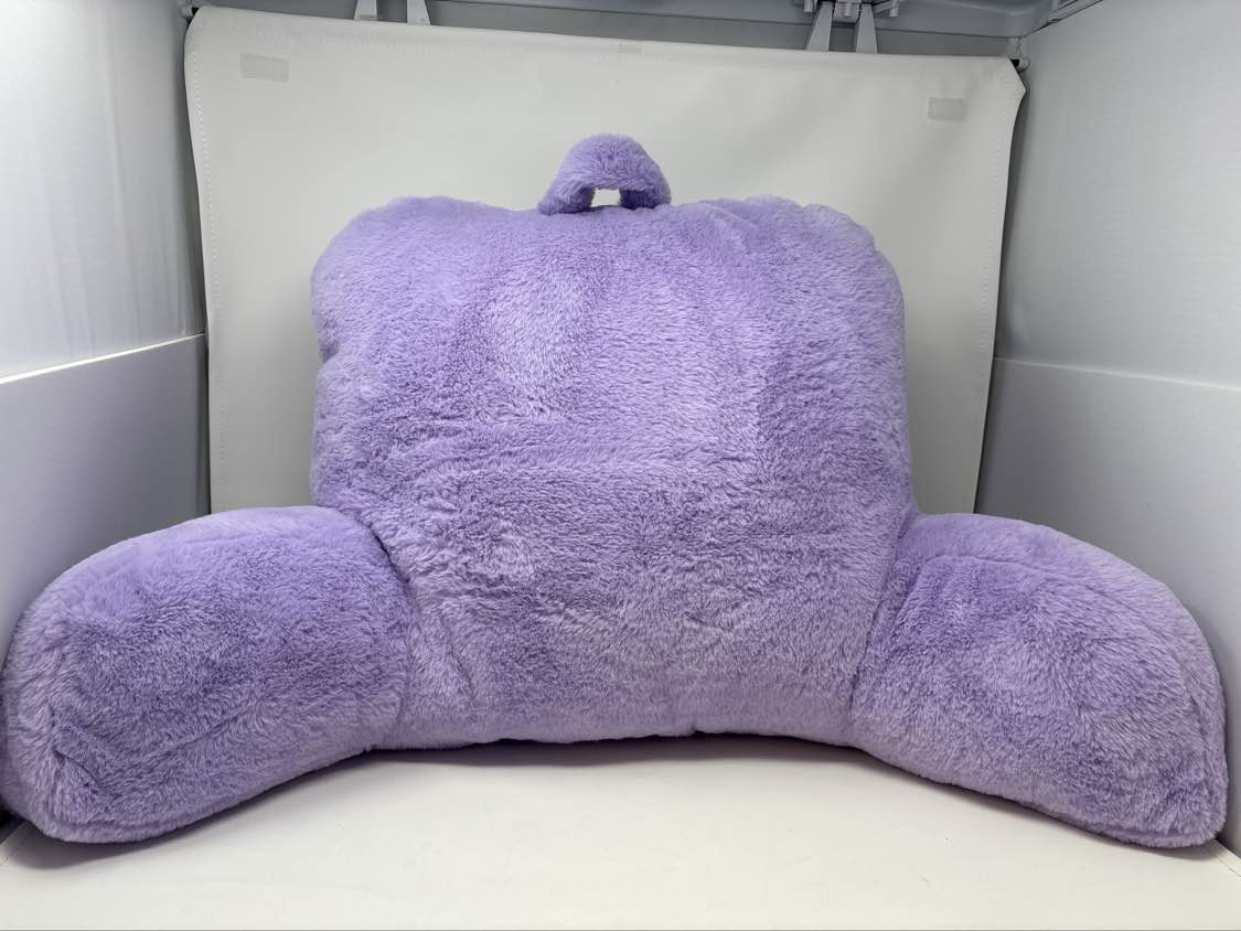 SOLID FUZZY LOUNGE PILLOW-LIGHT PURPLE