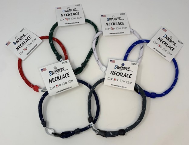 SWANNY SOLID HOCKEY LACES NECKLACE 18
