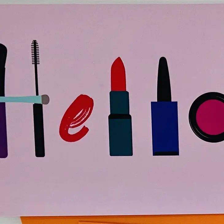 GREETING CARD-HELLO GLAM MAKEUP