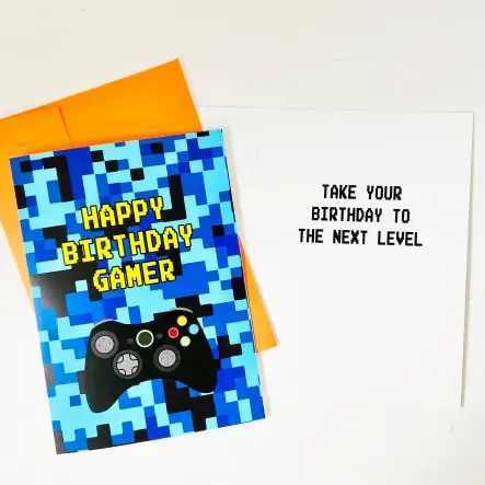 GREETING CARD-HAPPY BIRTHDAY GAMER