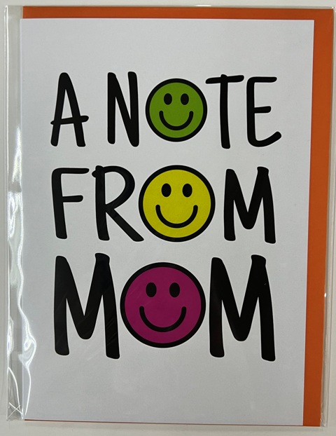 GREETING CARDS-A NOTE FROM MOM