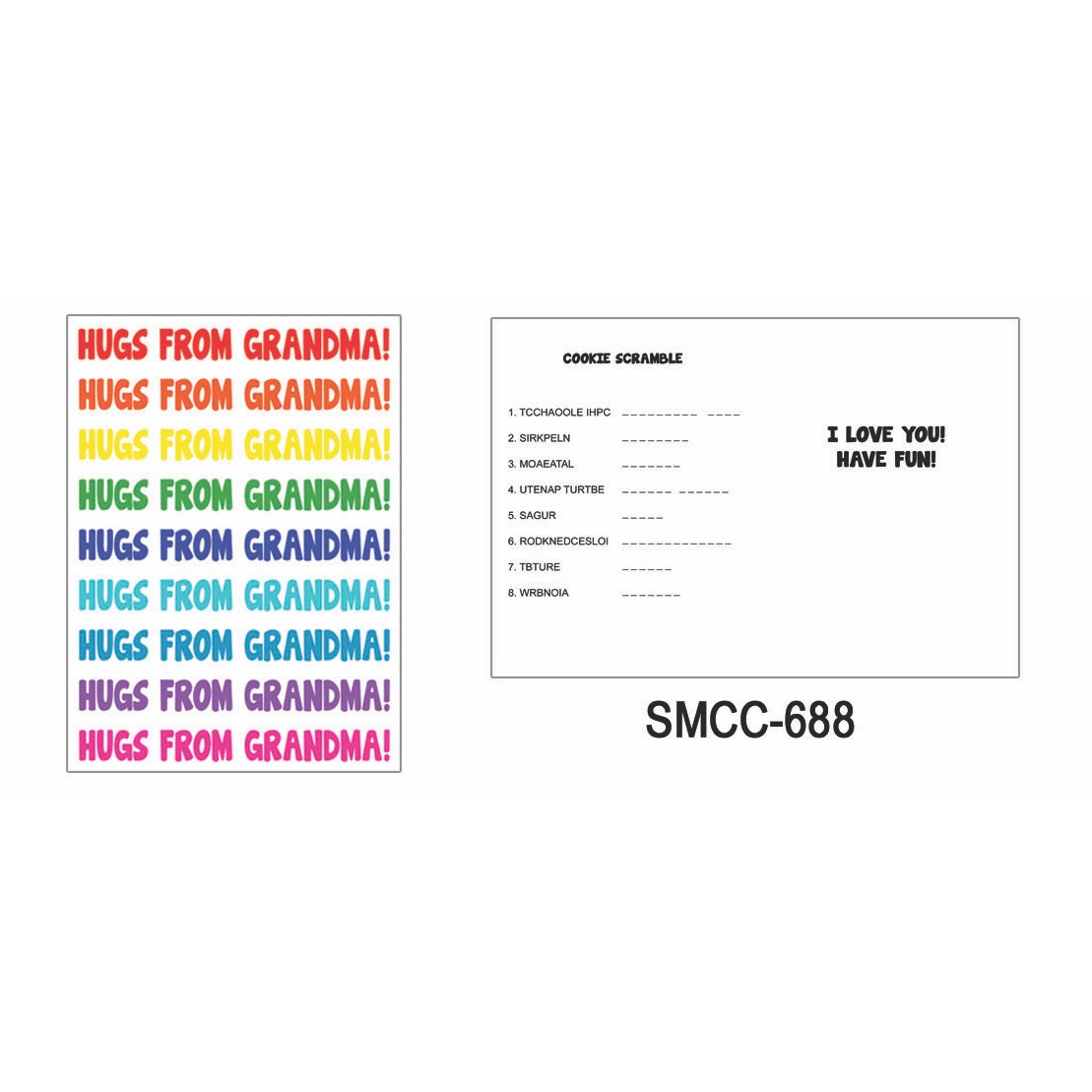 GREETING CARDS-HUGS FROM GRANDMA