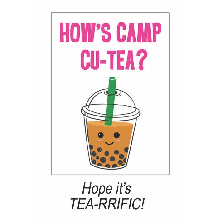 GREETING CARDS-HOW'S CAMP CUP-TEA