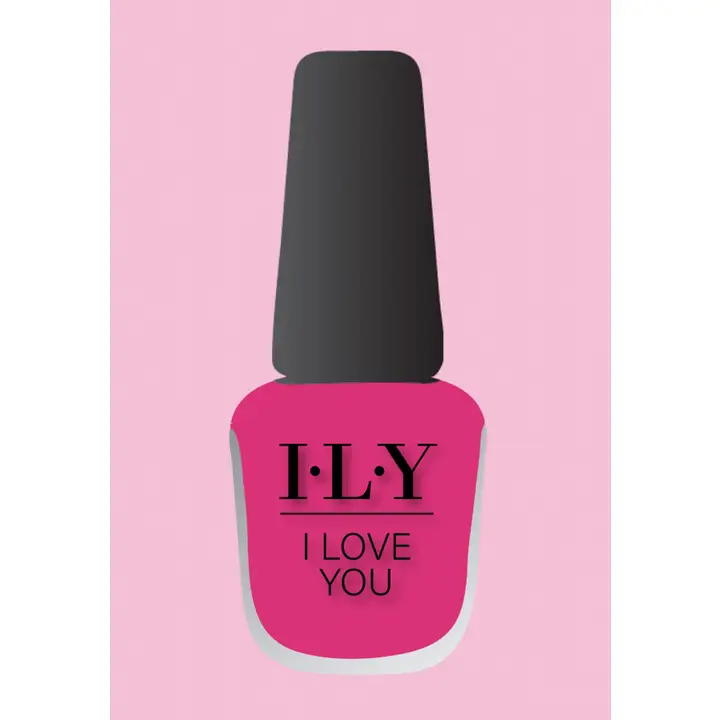 GREETING CARD-I LOVE YOU NAILPOLISH