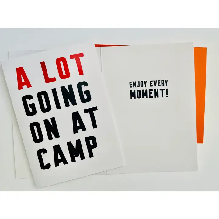 GREETING CARD-A LOT GOING ON AT CAMP