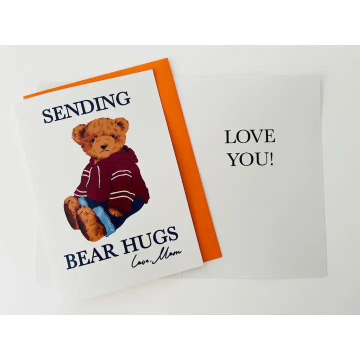 GREETING CARD-SENDING BEAR HUGS
