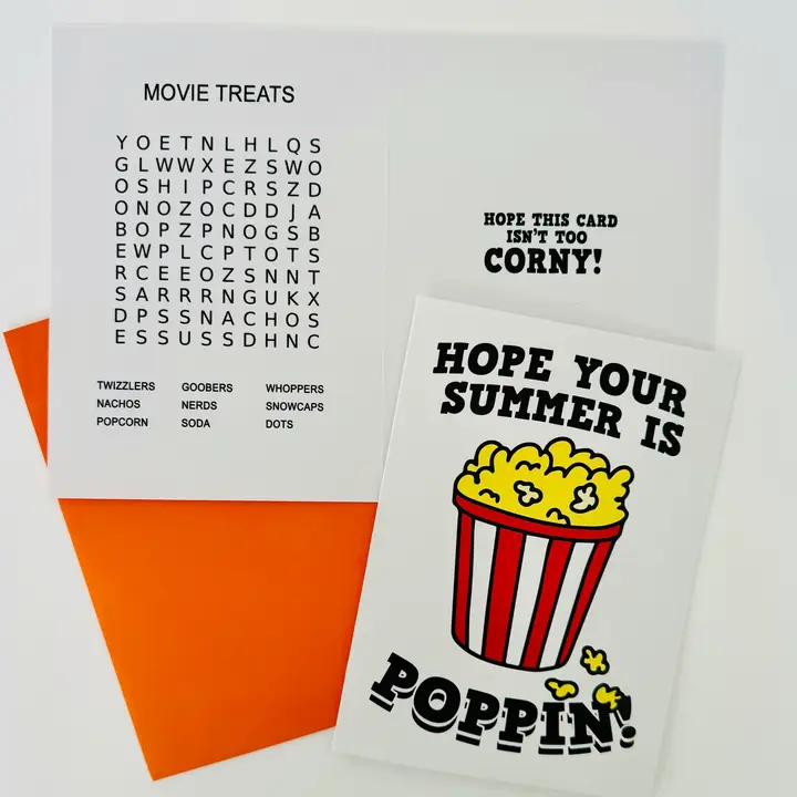 GREETING CARD-HOPE YOUR SUMMER IS POPPIN