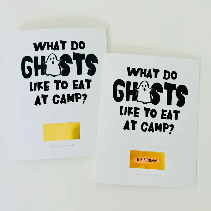 SCRATCH OFF GREETING CARD-WHAT DO GHOSTS LIKE
