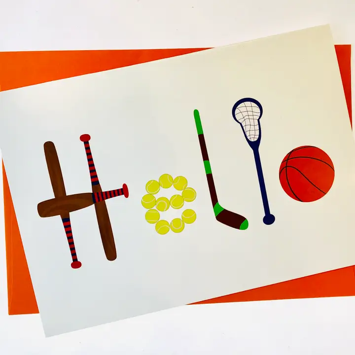 GREETING CARDS-HELLOW-SPORTS STYLE