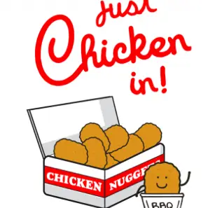 GREETING CARD-JUST CHICKIN IN