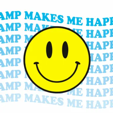 GREETING CARD-CAMP MAKES ME HAPPY