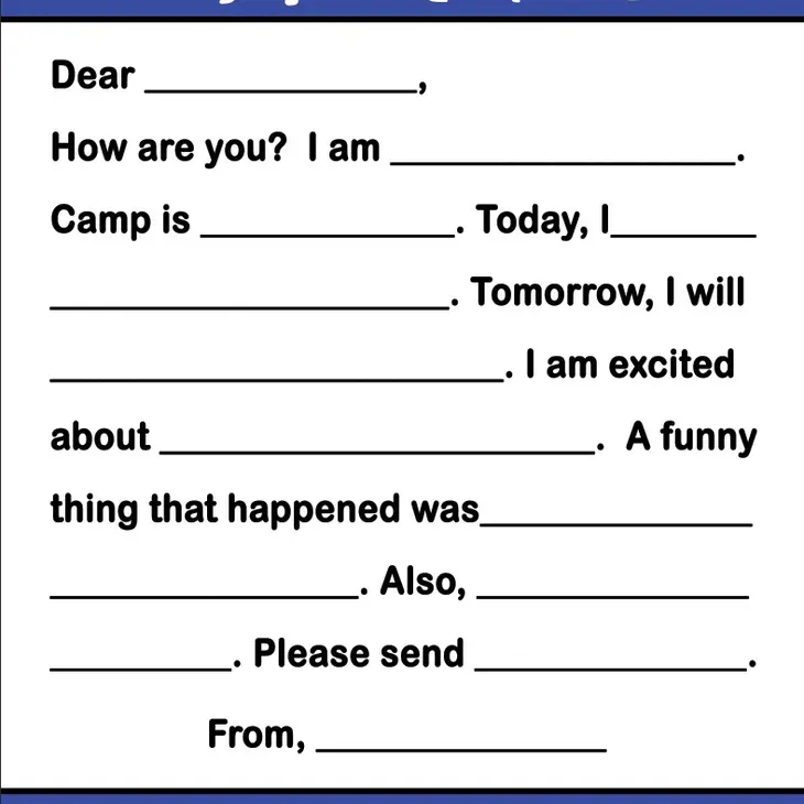 MEMO PAD HI FROM CAMP SPORTS FILL IN