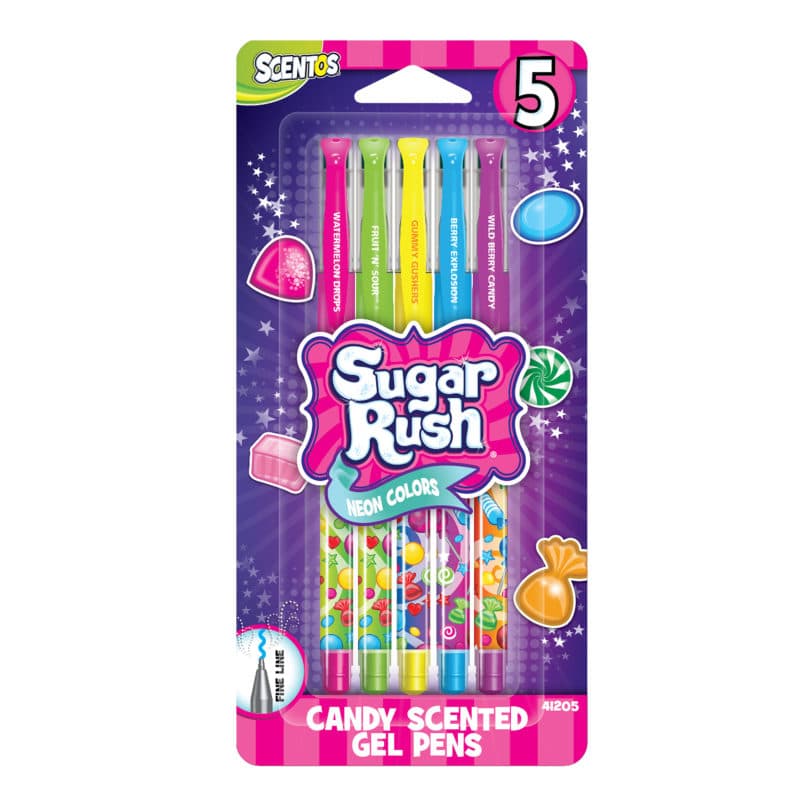 SCENTED GEL PEN SET 5CT