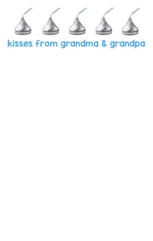 HERSHEY KISSES FROM GRANDMA & GRANDPA (Camp Stationery)