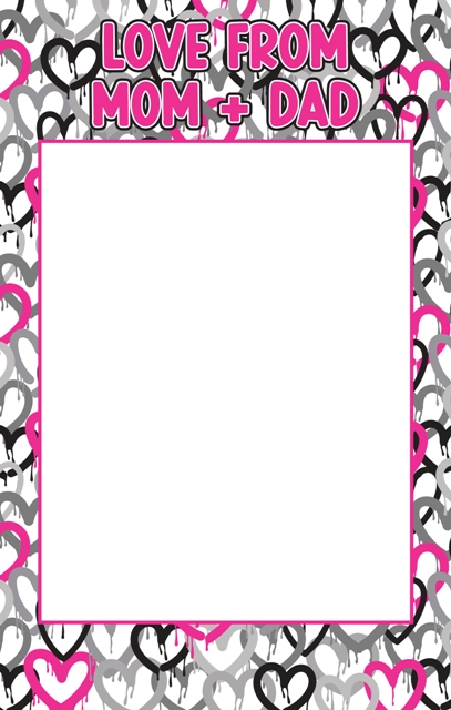 GRAFITTI HEARTS FROM MOM & DAD NOTEPAD