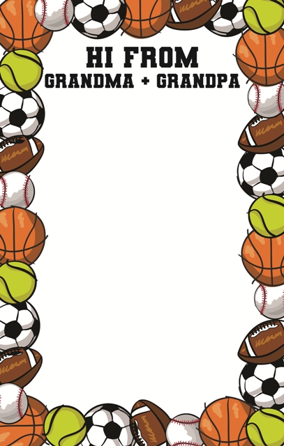 SKETCHED SPORTS BALLS FROMGRANDMA & GRANDPA  NOTEPAD