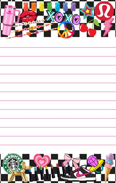 CAMP NOTEPAD-CHECKERBOARD COLLAGE