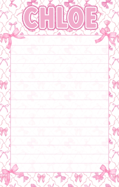 CAMP NOTEPADS-CUSTOM-TRELLIS WITH BOWS