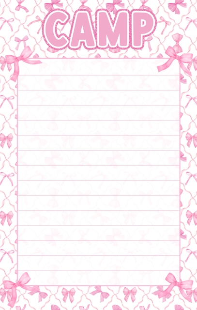 CAMP NOTEPAD-TRELLIS WITH BOWS