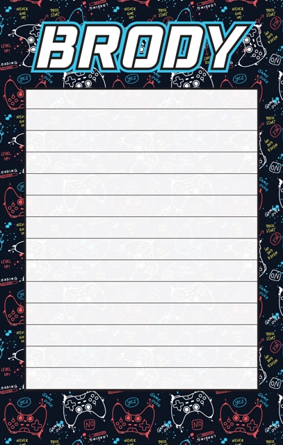 CAMP NOTEPADS-CUSTOM-DRIPPY GAMING