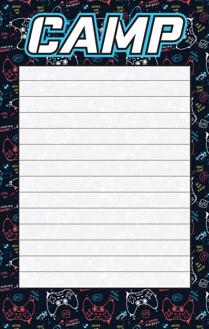 CAMP NOTEPAD-DRIPPY GAMING