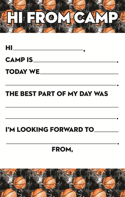 CAMP NOTEPAD-GRUNGE BASKETBALL FILL IN