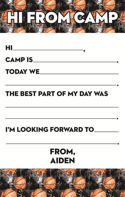 CAMP NOTEPADS-CUSTOM-GRUNGE BASKETBALL