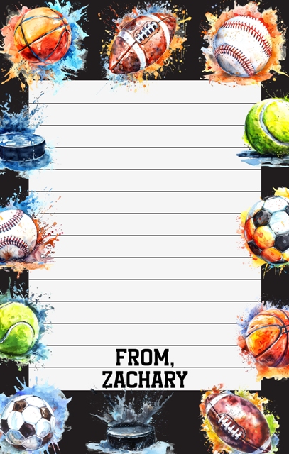CAMP NOTEPADS-CUSTOM-SPORTS BALL FUN