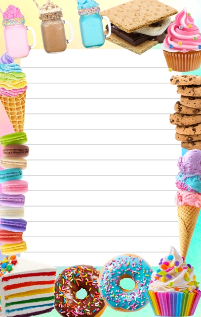 CAMP NOTEPAD-COLORFUL CONFECTIONS