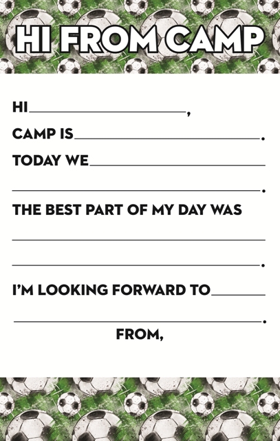 CAMP NOTEPAD-GRUNGE SOCCER FILL IN