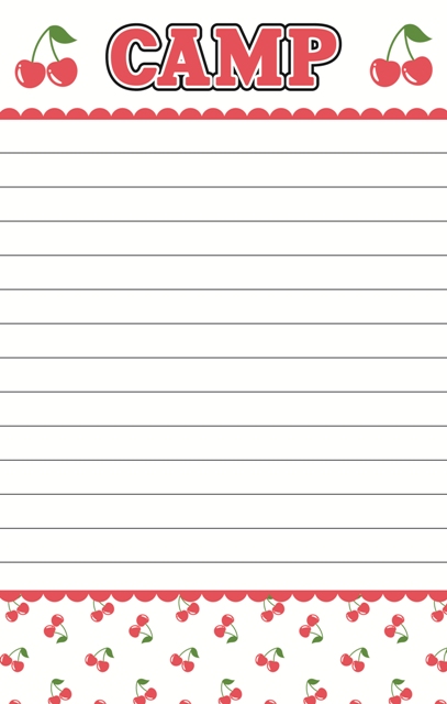 CAMP NOTEPAD-RED CHERRIES