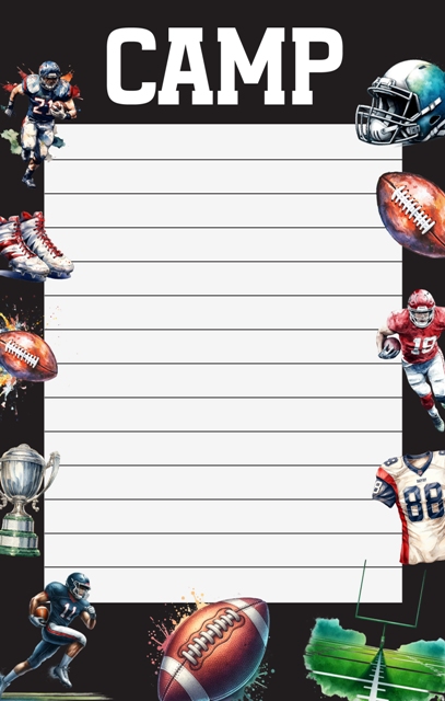 CAMP NOTEPAD-FOOTBALL FUN