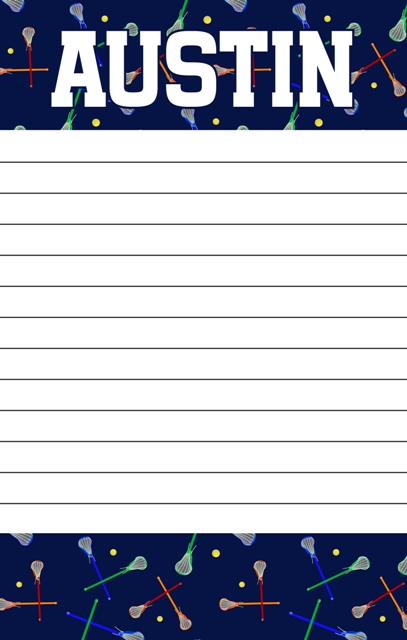 CAMP NOTEPADS-CUSTOM-LACROSSE FUN