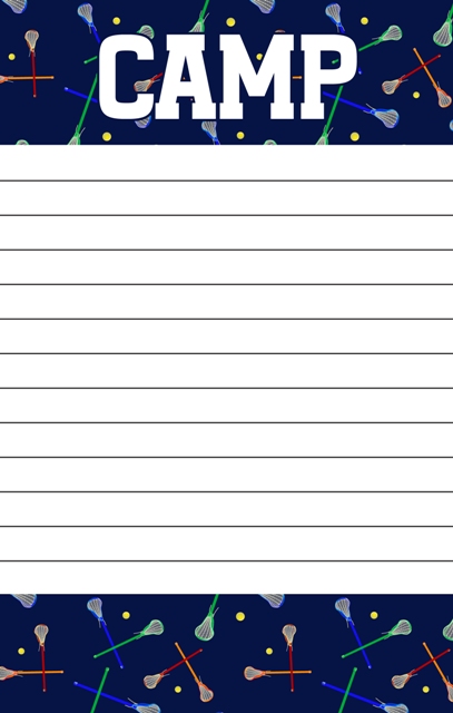 CAMP NOTEPAD-LACROSSE FUN