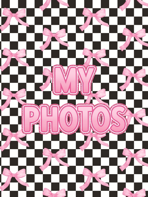 MINI PHOTO ALBUM-CHECKERBOARD & BOWS