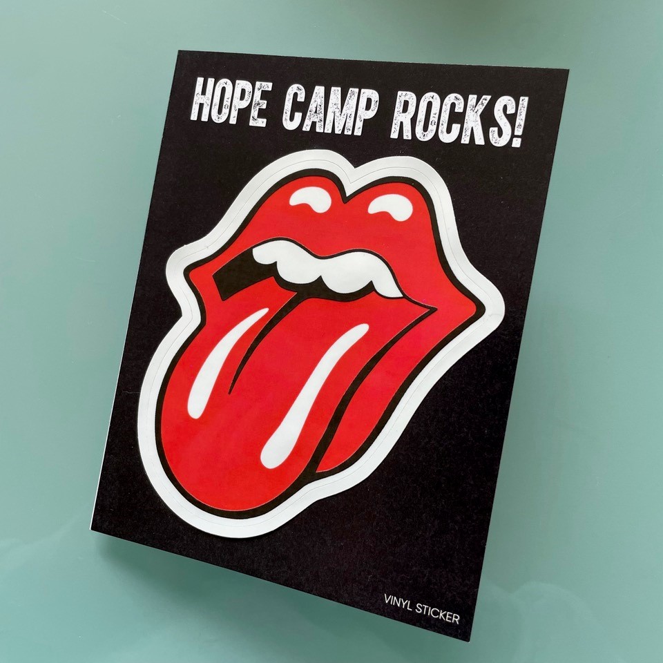 TONGUE-STICKER FOLDED NOTECARD