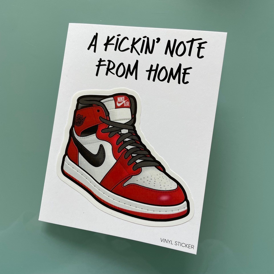 HIGH TOP-STICKER FOLDED NOTECARD