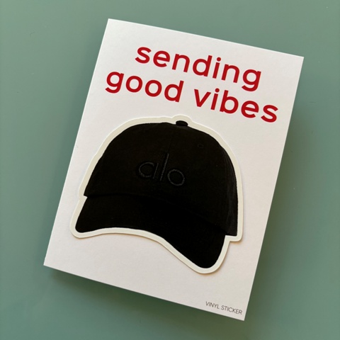 ALO-STICKER FOLDED NOTECARD