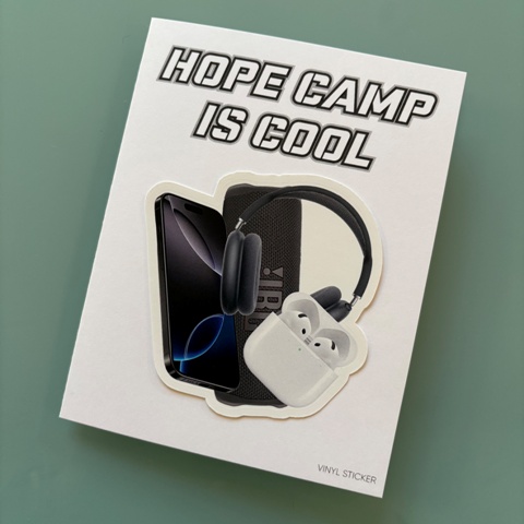 ELECTRONICS-STICKER FOLDED NOTECARD-