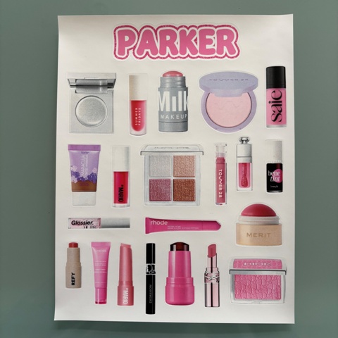 REMOVABLE VINYL STICKER SHEET-MAKEUP