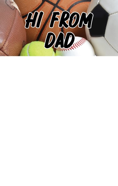 CAMP NOTEPADS FROM DAD-OVERSIZED SPORTS BALLS