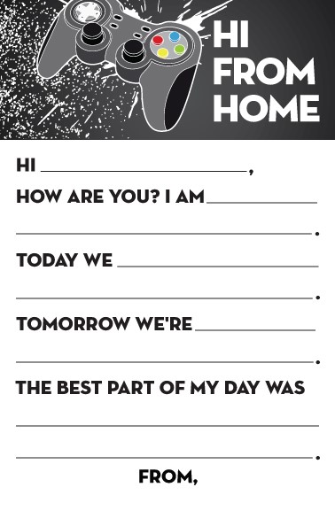 CAMP NOTEPADS-FILL IN FROM HOME-MODERN GAMING