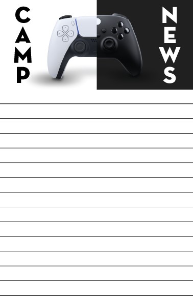CAMP NOTEPAD-COLOR BLOCK GAMING CAMP STATIONERY